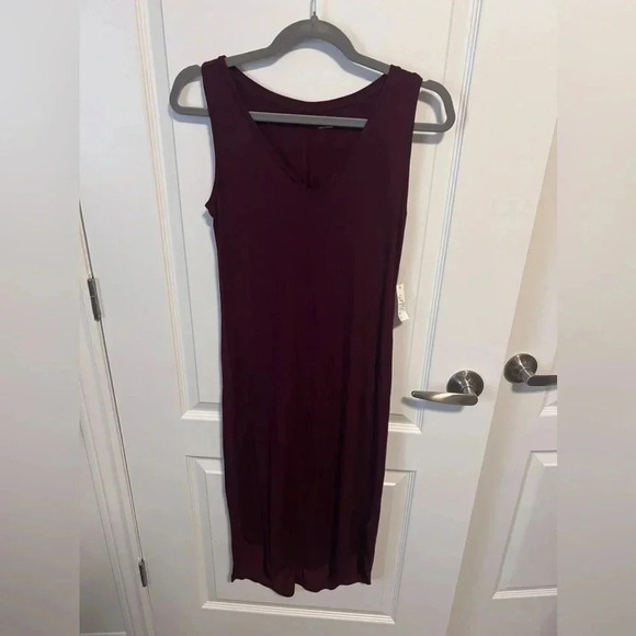 NWT |  Daily Ritual | Basic Burgundy Jersey Swing Dress | Size XS - Picture 2 of 8